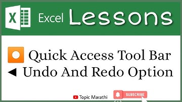 How To Use Quick Access Toolbar And How To Use  Undo and Redo Option ?