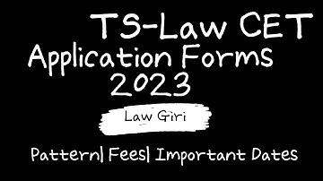 TS LAWCET 2023 Application Form|Telangana LLB Entrance Exam 2023|TS LAW CET 2023 Notification