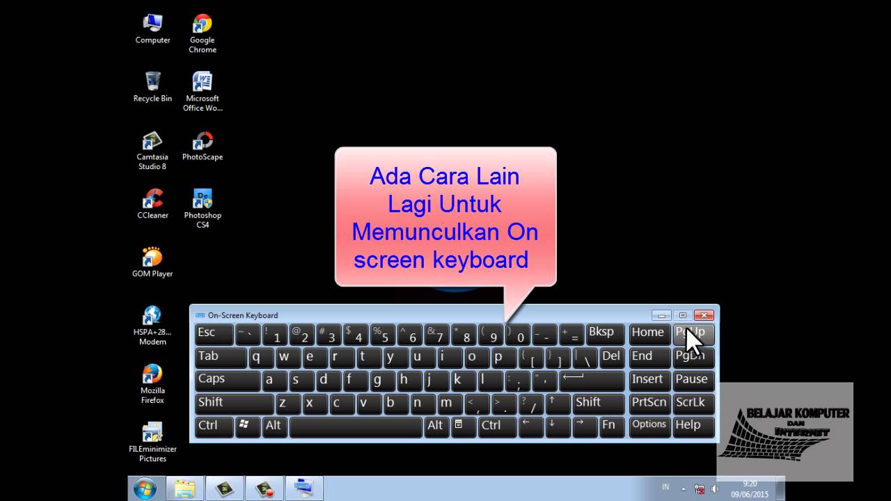 Cara Memunculkan On Screen Keyboard Di Windows 7 - YouTube