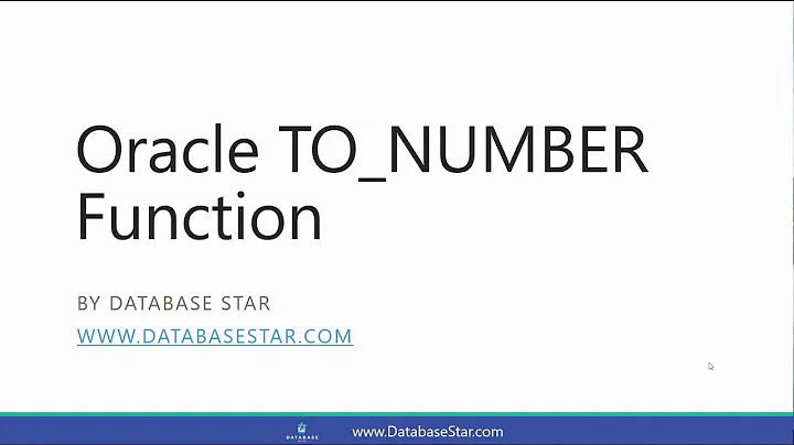 Oracle TO_NUMBER Function