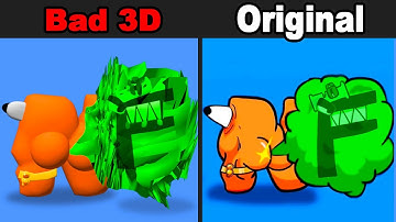 3D vs ORIGINAL | Alphabet Lore | Animation 3d vs Real life plush PART 2