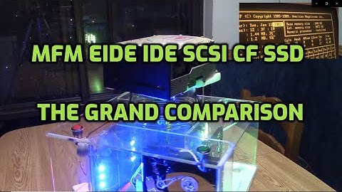 Grand 80s, 90s, and early 2000s hard disk drive comparison! MFM IDE EIDE SCSI SCSI2 SCSI2SD CF