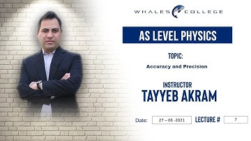 Sir Tayyab Akram - AS Physics - Lecture # 27-08-2021