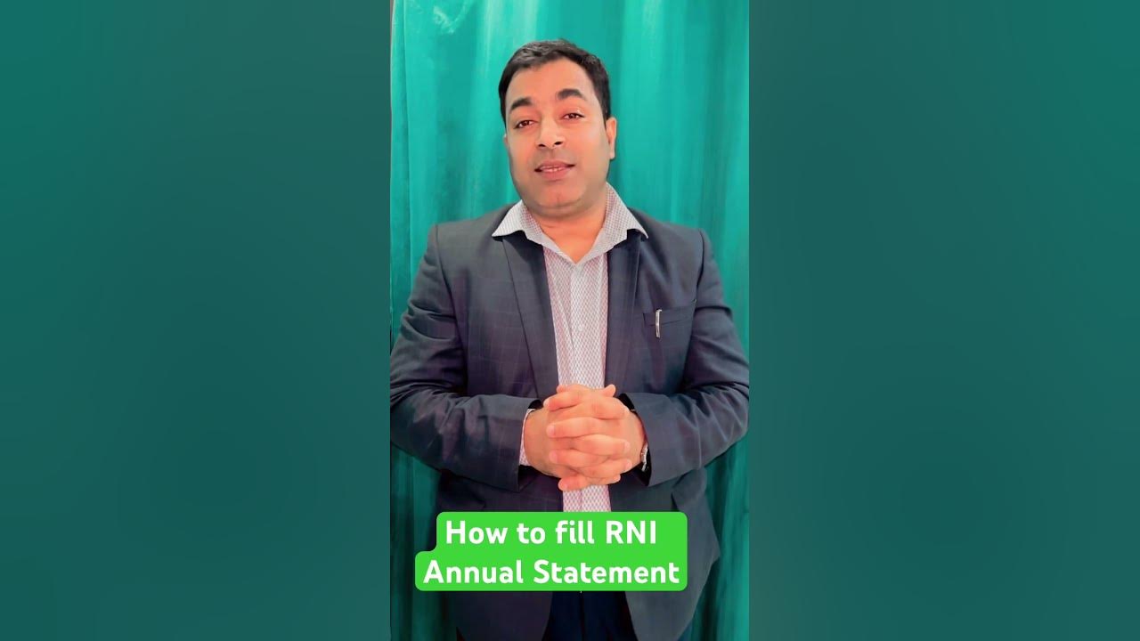 How to file RNI Annual Statement youtubeshorts youtube youtuber rni