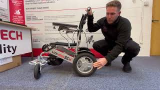 LITH-TECH SMART CHAIR 1 & 1XL The best wide seat xl lightweight folding electric wheelchair,