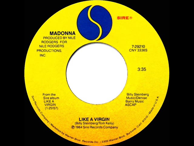 1984-85 Like A Virgin - Madonna (a #1 record--stereo 45) class=