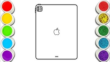 iPad Coloring | Satisfying Color Mix | Apple Logo Drawing 🎨✨
