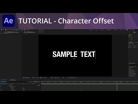 After Effects Tutorial - Animating Text with Character Offset