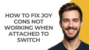 How To Fix Joy Cons Not Working When Attached To Switch - GUIDE!