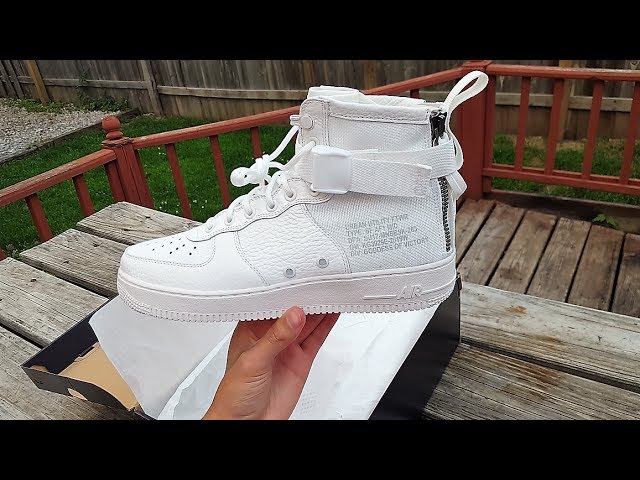 nike sf af1 mid triple ivory