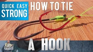 HOW TO TIE A FISHING HOOK, Quick Easy Strong, single and double hook rig