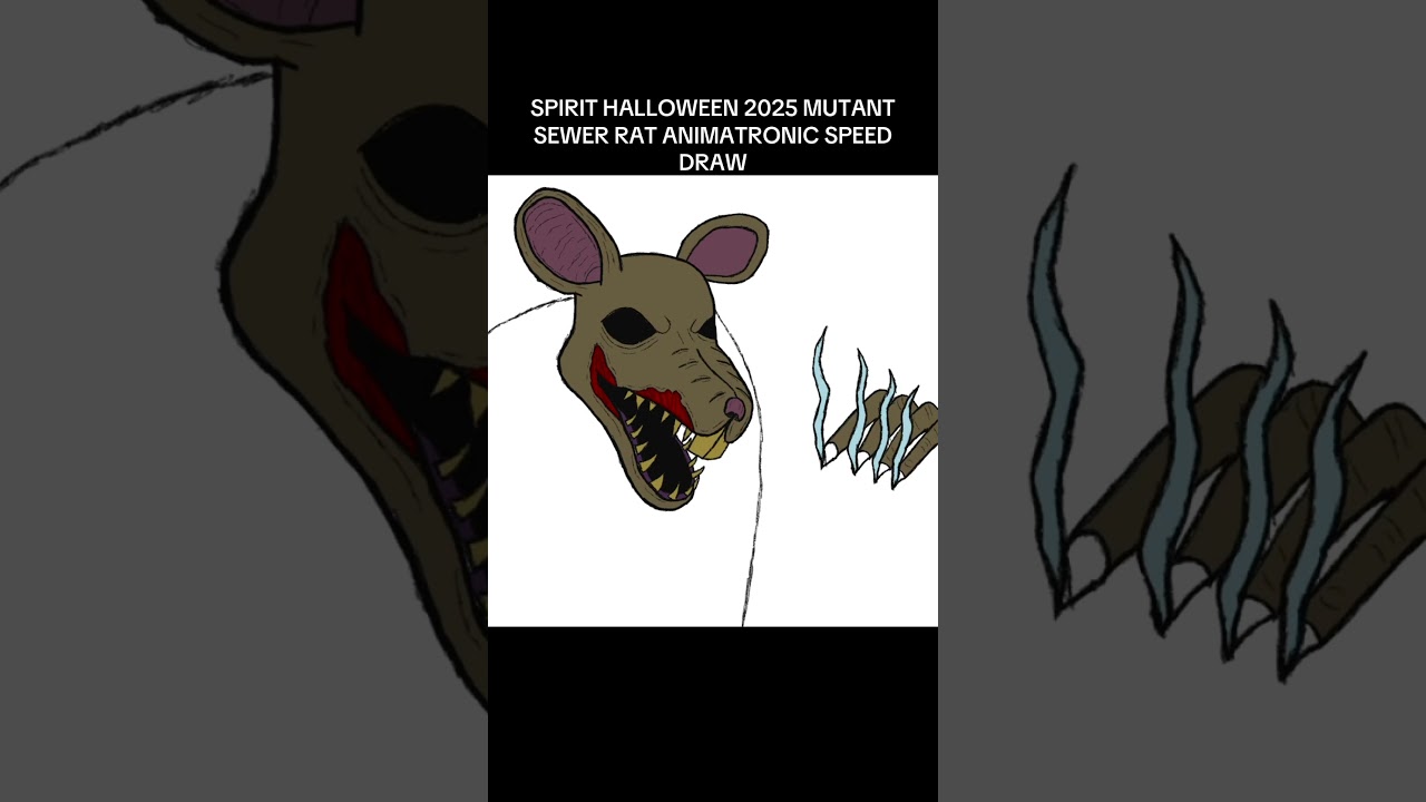 SPIRIT HALLOWEEN 2025 MUTANT SEWER RAT ANIMATRONIC SPEED DRAW 