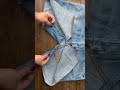 ♻ Reciclo JEANS ✂👖😱 HACER MINIFALDA SIN MÁQUINA - DIY CLOTHING HACKS - #shorts