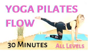 30 Minute Yoga Pilates Flow Full Body Core Twist All levels, at Home, No Equipment