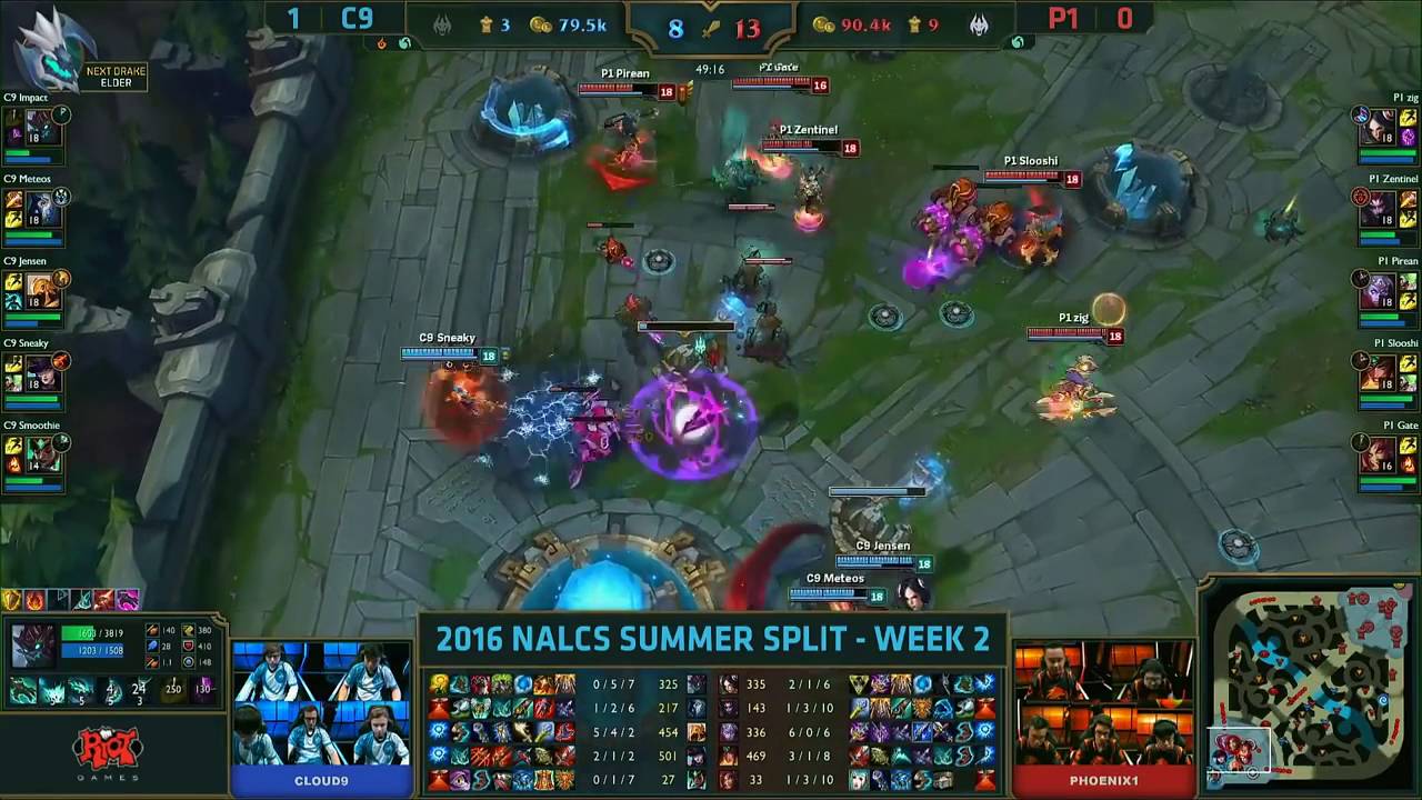 Phoenix 1 vs Cloud 9 Game 2 Highlights   NA LCS Week 2 Summer 2016   P1 vs C9 G2