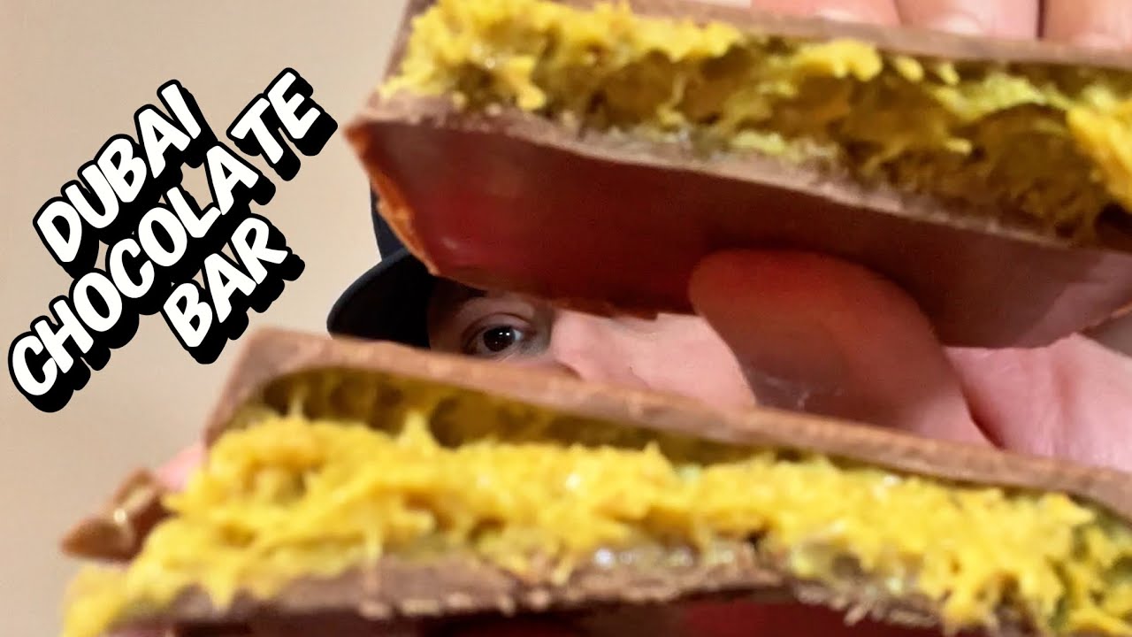 TRYING THE VIRAL DUBAI CHOCOLATE BAR! IS IT WORTH THE MONEY? - YouTube