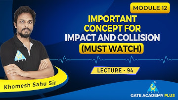 Lecture 94 | Module 12 | Important Concept For Impact and Collision | Engineering Mechanics