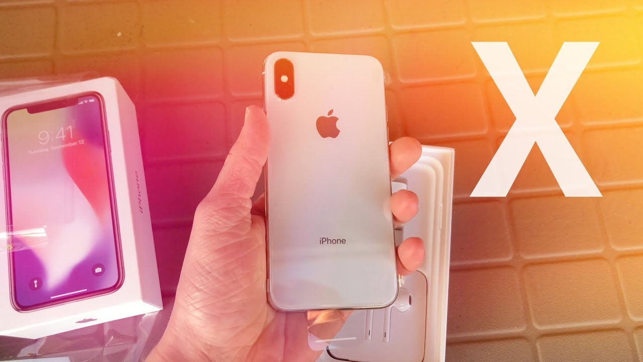 Silver iPhone X Unboxing + Face ID Test! - YouTube