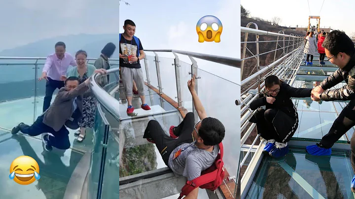 😱Scariest Cliff-side Glass Walkway😂People dare to walk, Amazing Chinese landscape