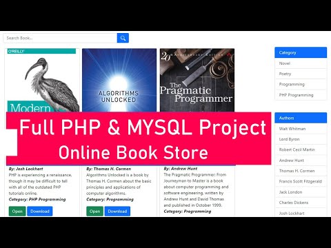 Online Book Store  - Full PHP & MYSQL Project - Part 1