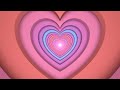 Flying Through Beautiful Layered Heart Shape Cutout Endless 3D Tunnel 4K Motion Background for Edits
