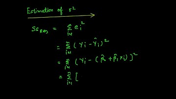 Lecture 11: Estimation of Sigma Square