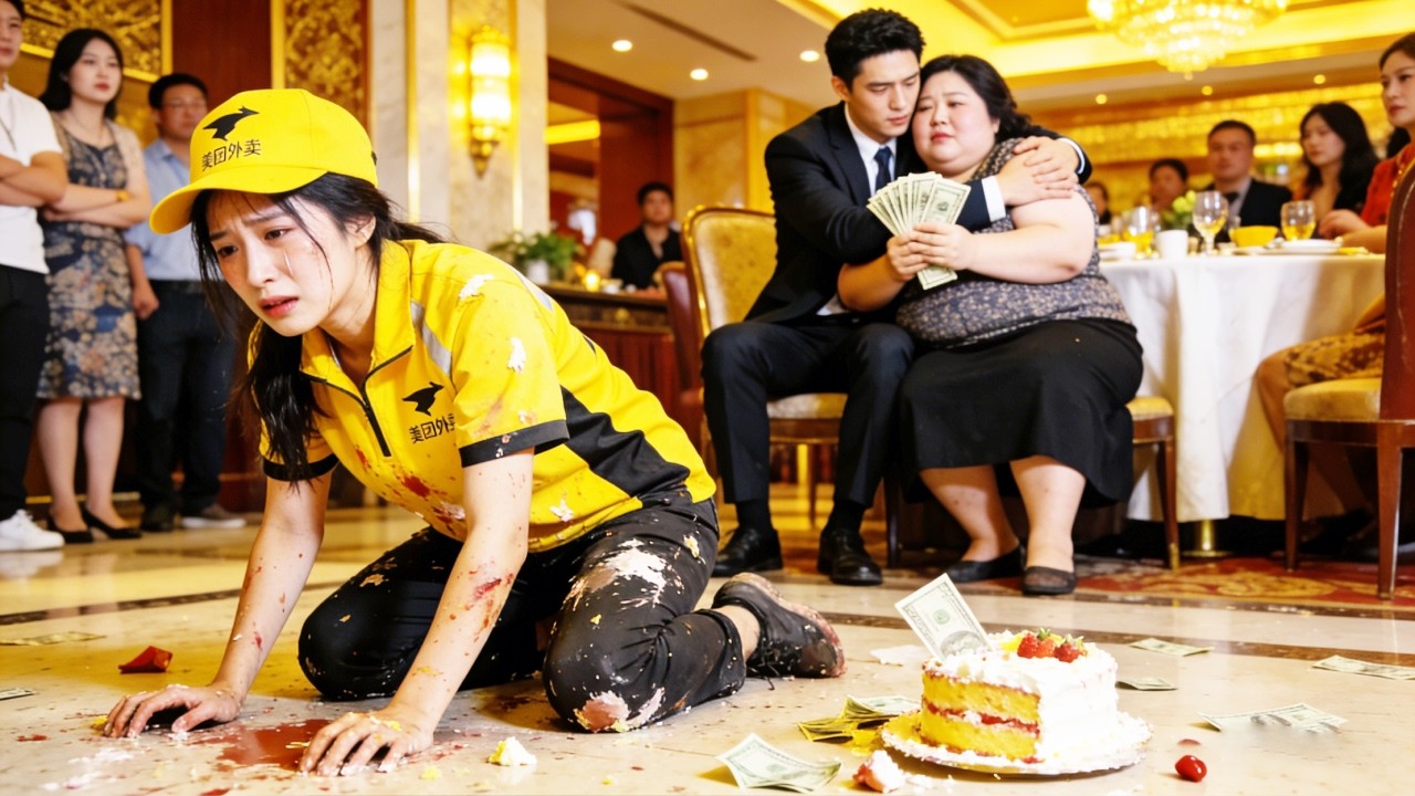 扮穷快递员的首富千金撞破男友出轨，渣男为取悦情妇当众扇她五巴掌，下一秒三位大佬哥哥狠狠报复，得知真实身份后追悔莫及。#中国电视剧 #短剧 #爱情