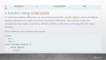 Counting Duplicates in Customers_Status Table Using SQL outer apply