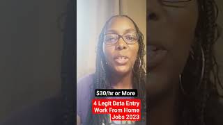 4 Legit Data Entry Work from Home Jobs 2023| Earn $30/hr or moreshorts