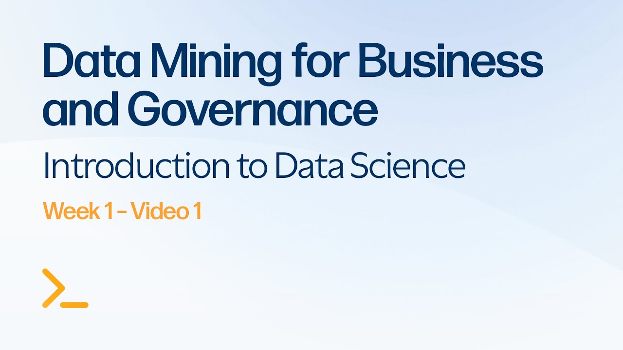 Week 1 - Video 1 - Introduction to Data Science - Data Mining for ...