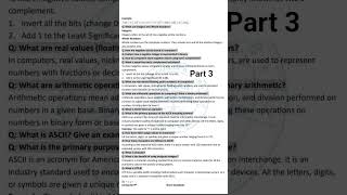 💻 9th Class Computer Science Units Important Short Questions! #Exams2026