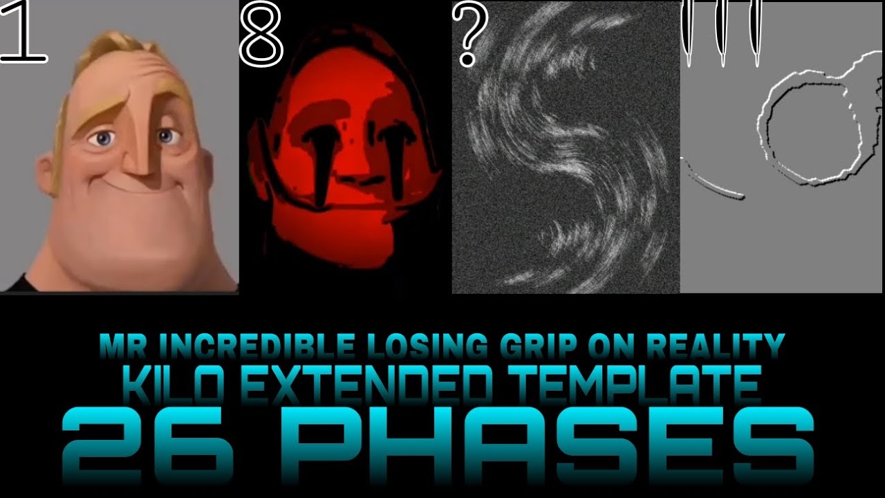 Mr Incredible Losing Grip On Reality Kilo Extended Template - 26 Phase Template