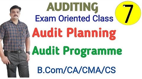 Audit planning/Audit Programme/ Auditing/ Malayalam