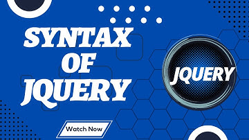 Syntax of jQuery in  in Urdu/Hindi | Web Coding With Bilal