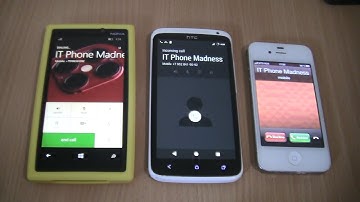 Incoming call & Outgoing call at the Same Time Iphone 4s ios 6+htc One x custom+Nokia Lumia 920