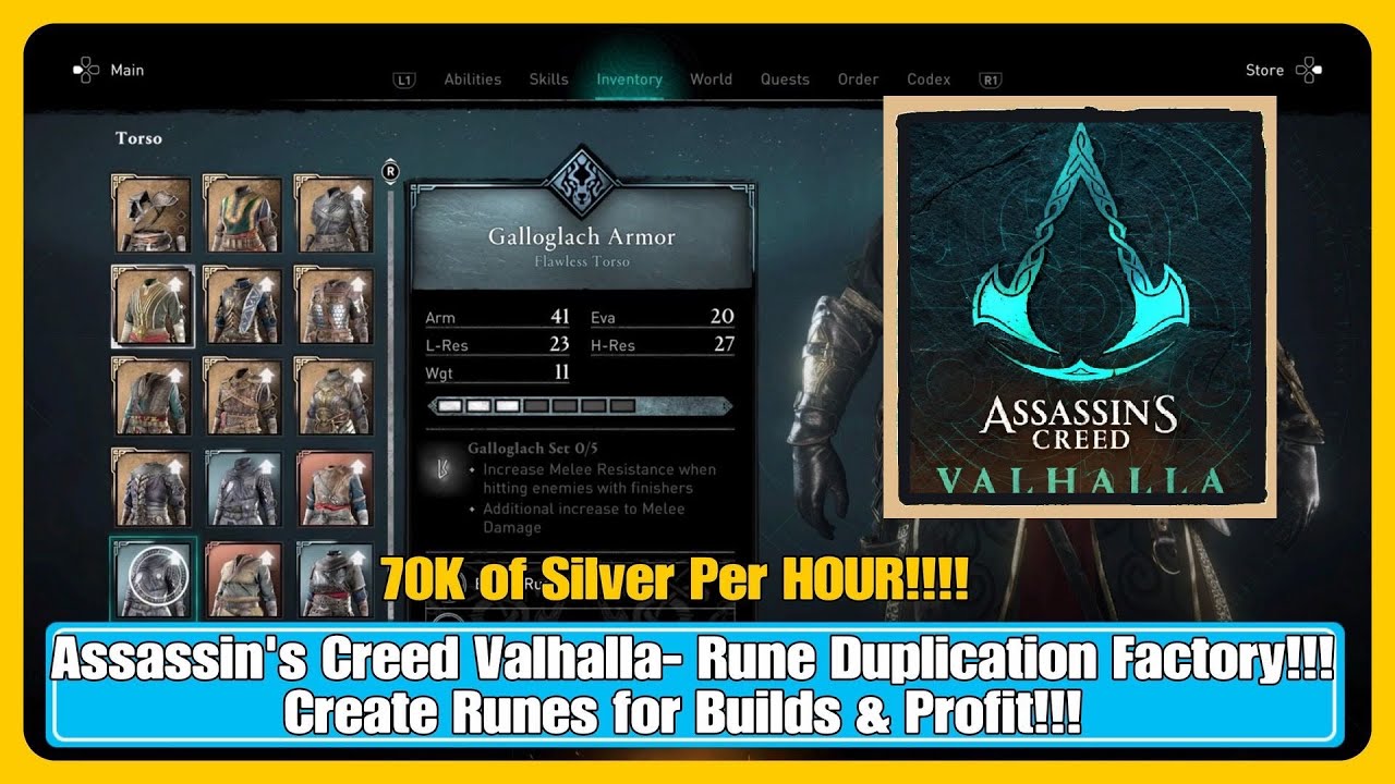 Assassin's Creed Valhalla Rune Duplication FACTORY YouTube
