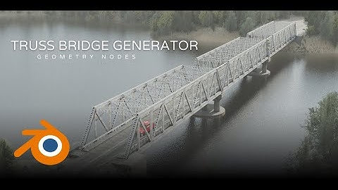 Truss Bridge Generator - Geometry Nodes (Blender)