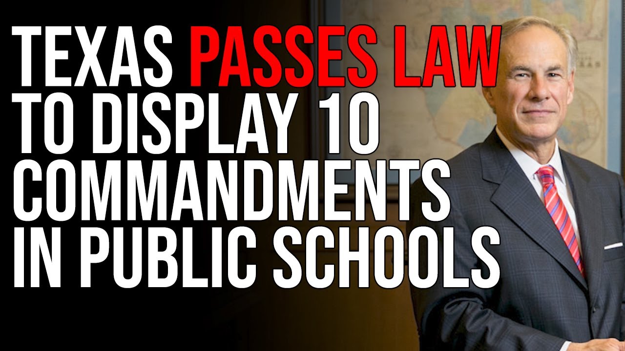 Texas Passes Law To Display 10 Commandments In Public Schools YouTube Texas passes law to display 10 commandments in public schools youtube