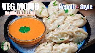 VEG MOMO Recipe🔥 No Onion No Garlic ✅ Nepali style वेज मोमो की रेसिपी Sattvik Kitchen