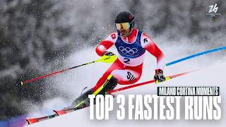 top 3 fastest men s slalom runs alpine skiing milano cortina