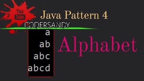 Print  Alphabet  Pattern 3 Program in java l #alphabetpattern #CoderSandy0#java #programming