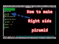 Make right side pyramid with c programming  c by mk