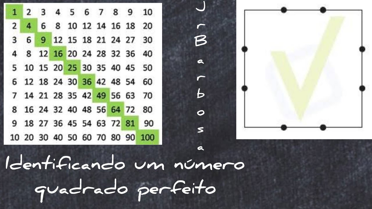 O Unico Numero Quadrado Perfeito Abaixo é