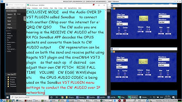 QSO QRQ CW over the internet with other CW OP(s) using a FREE VST HOST & some FREE VST PLUGINs