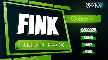 3D Cartoon Twitch Overlay Pack ⚡️GREEN pack