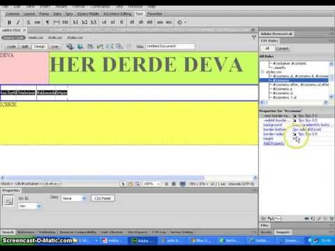 Video: Dreamweaver'da nasıl menü çubuğu eklerim?