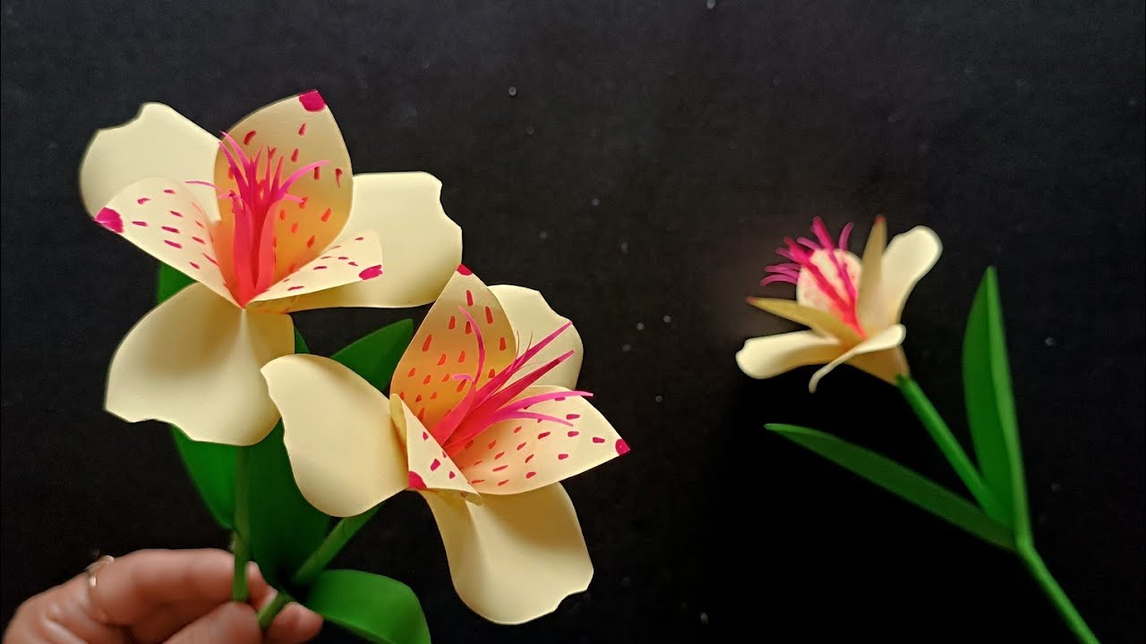 How to Make Alstroemeria Flowers From Paper Origami || DIY Alstroemeria Paper Flower