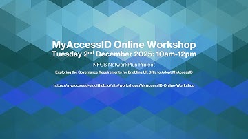 MyAccessID Online Workshop