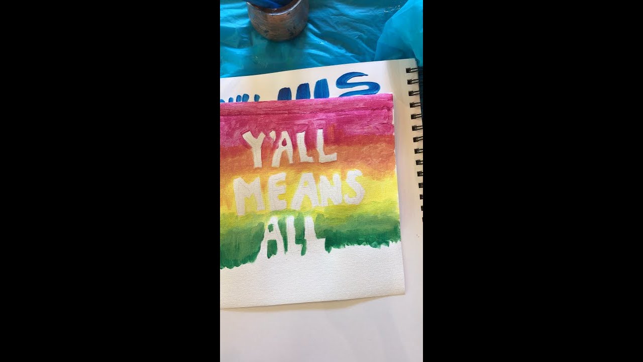 Painting a Canvas Banner YouTube