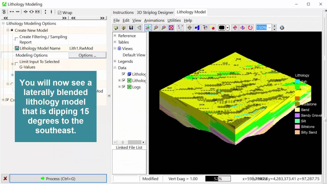 (RTE 4.4) Applying a Regional Dip to a Lithology Model - YouTube